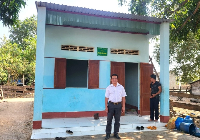 Một căn nhà ở xã Ia Mơ, huyện Chư Prông được các đơn vị tặng nhà mới. Ảnh: Trần Đăng Lâm.
